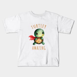 Cute and Adorable Turtley Amazing Kids T-Shirt